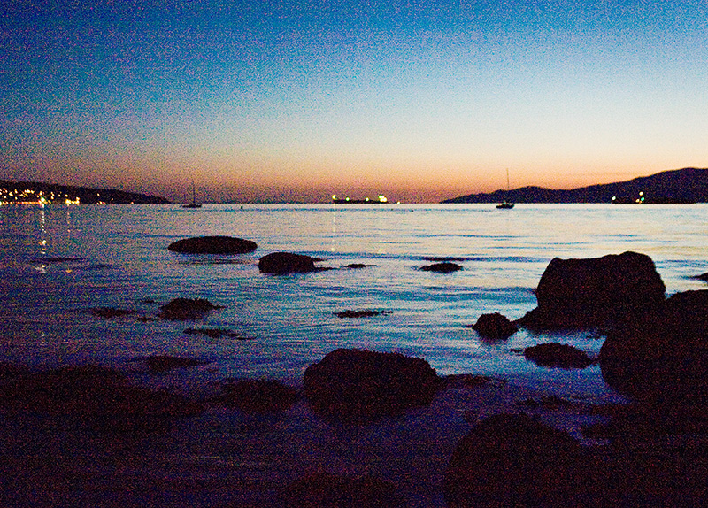 Seventh Place (Tie)<br>Sunset at Kits Beach by Tyler Coen