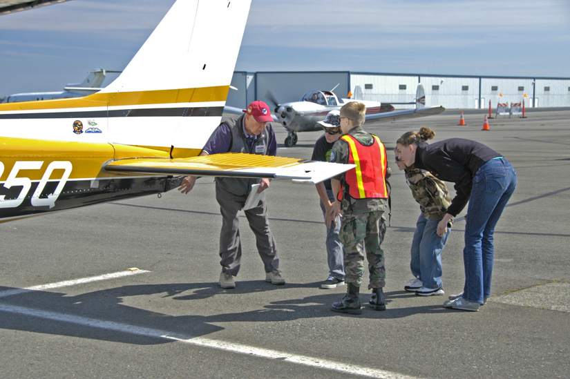 checking the tail feathers with Dick Kinnier