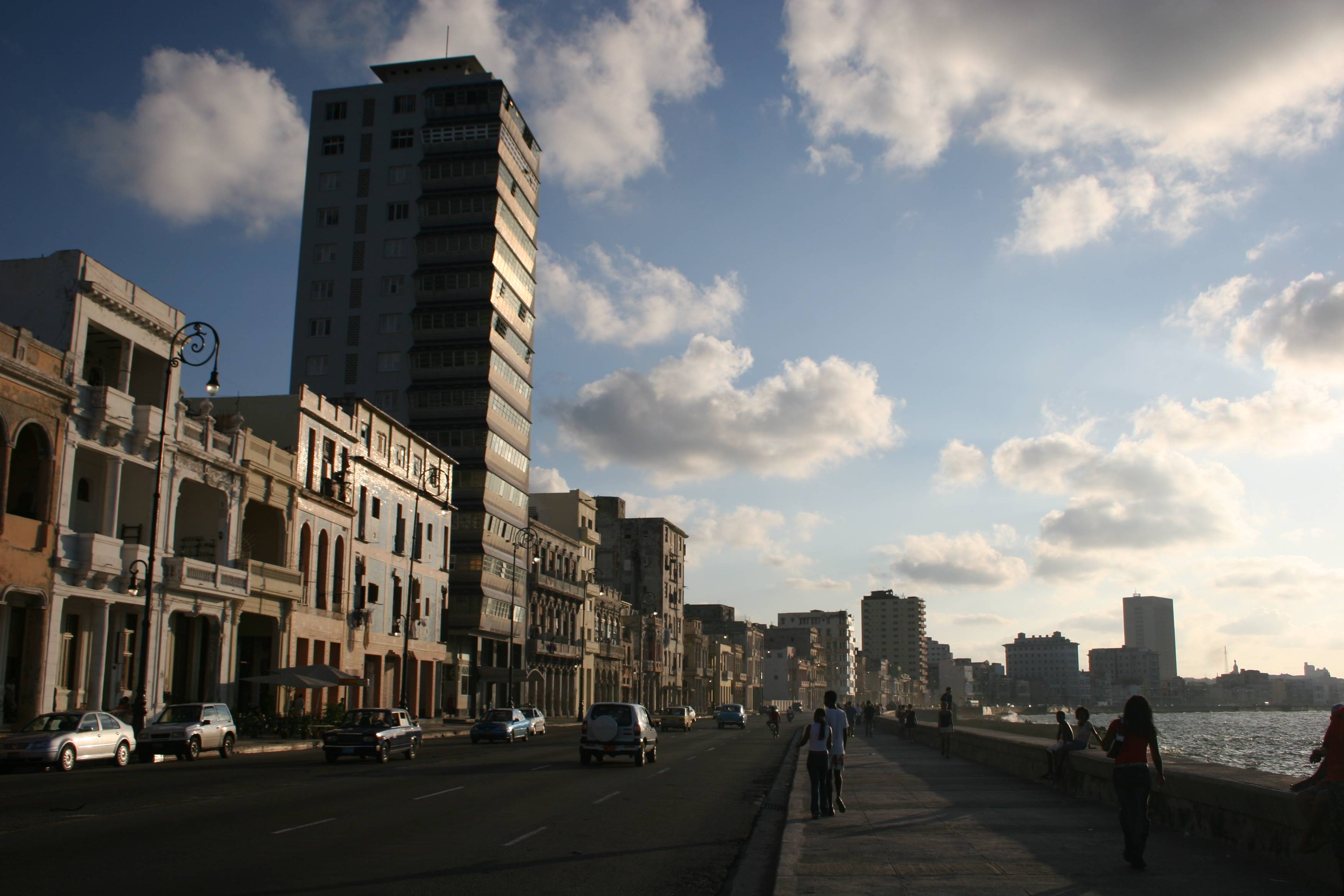 El Malecn - the oceanfront boardwalk in Havana