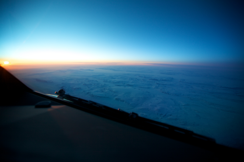 Heading northeast over Greenland