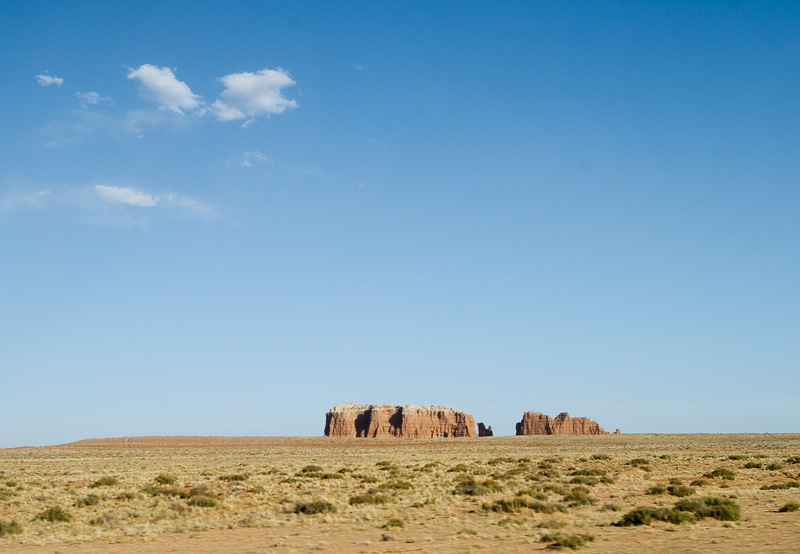 tiny towers on the horizon