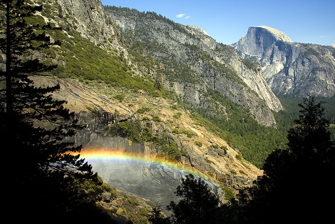 Half Dome With Rainbow