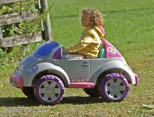 Cruising in Her Beetle!