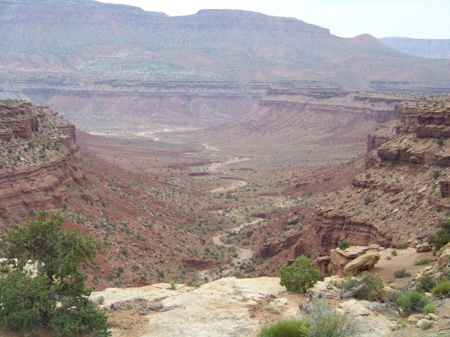 The trail leading down to Red Canyon
