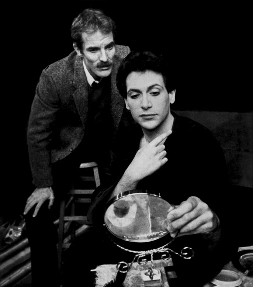 Harvey Fierstein with Joel Crothers at his shoulder
