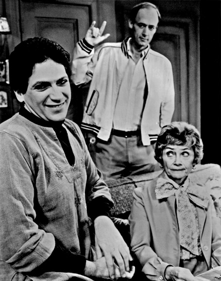 Harvey Fierstein (left), Court Miller (standing), Estelle Getty