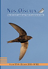 Nos Oiseaux N°502 - Volume 57 / 4 - décembre 2010
