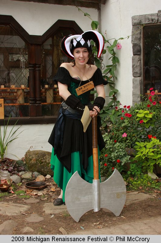 she has an axe and knows how to use it