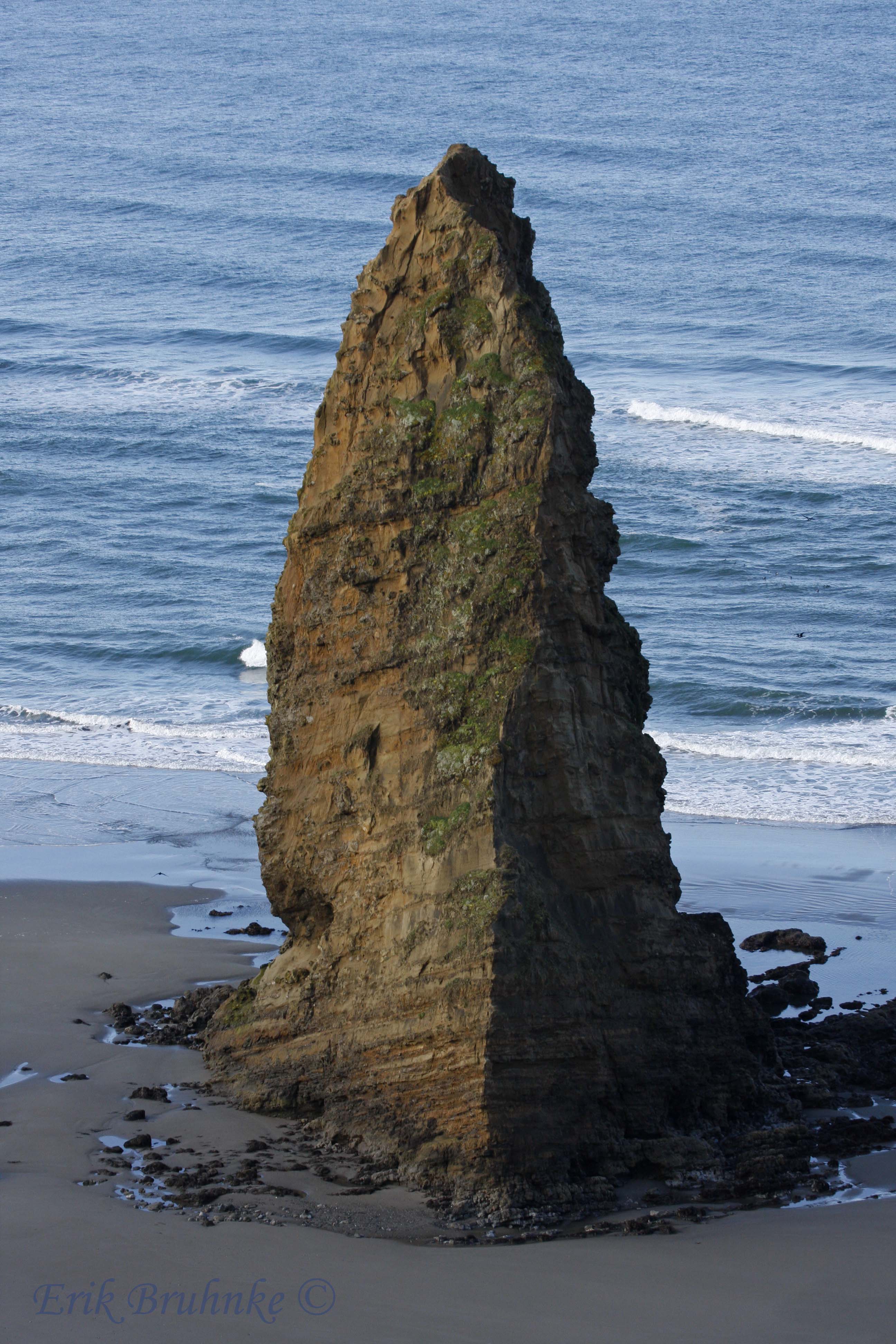 Outcropping peak, seen from Point Blanco State Park (sunrise)