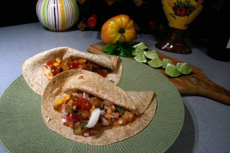 Smoked Salmon tacos