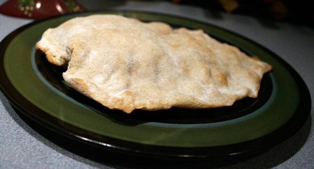An almost puffed pita