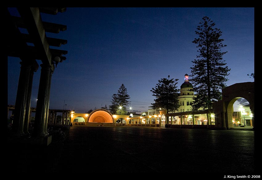 Napier Pavilion, Night