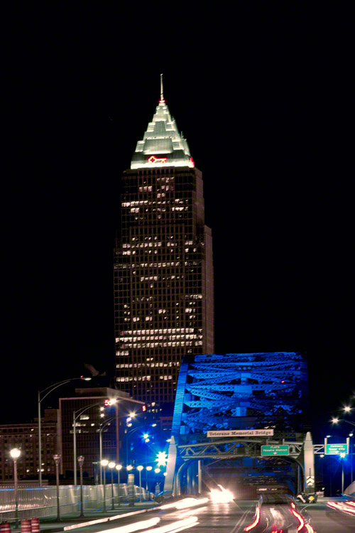 Cleveland After Dark - Veterans Bridge