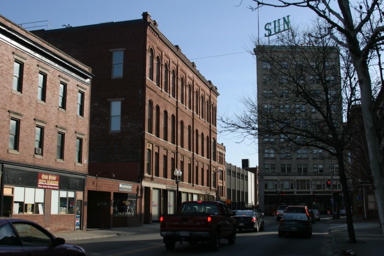 Bridge St. towards Sun building