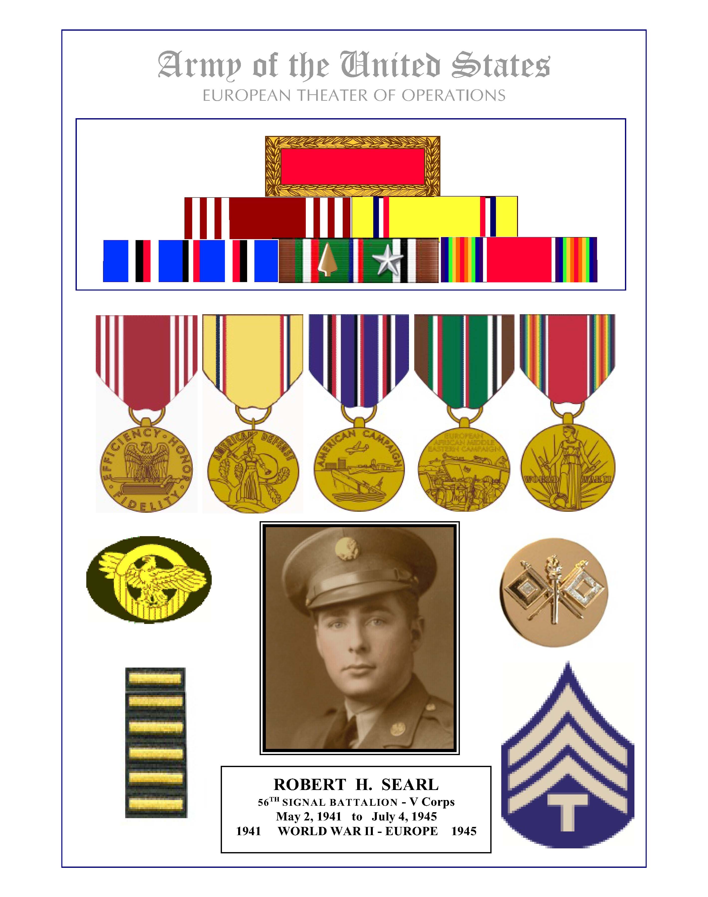 WWII Medal Display - Bob Searl
