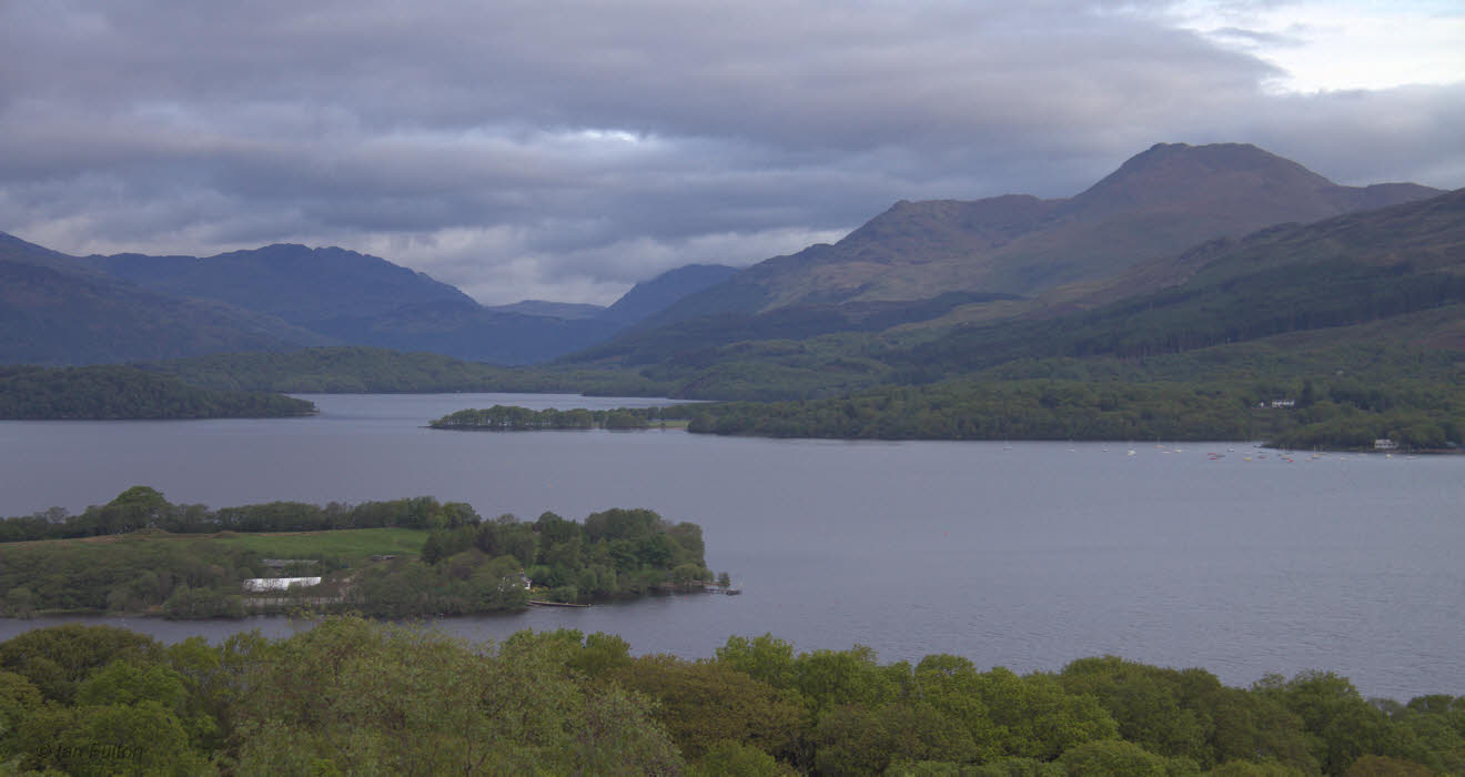 Ben Lomond from Inchcailloch, Loch Lomond