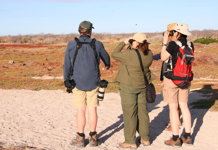 Some of the team on North Seymour, Galapagos