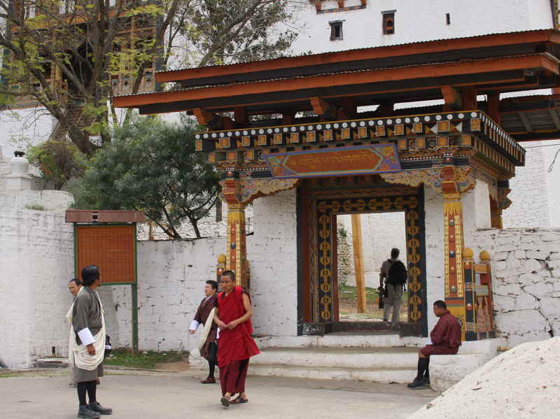 Outer entrance gate to Punakha Dzong