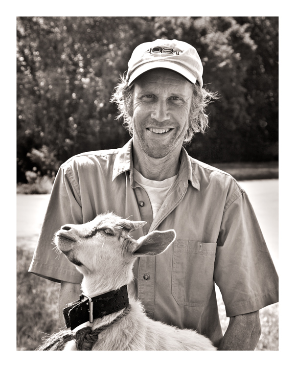 Man with his goat