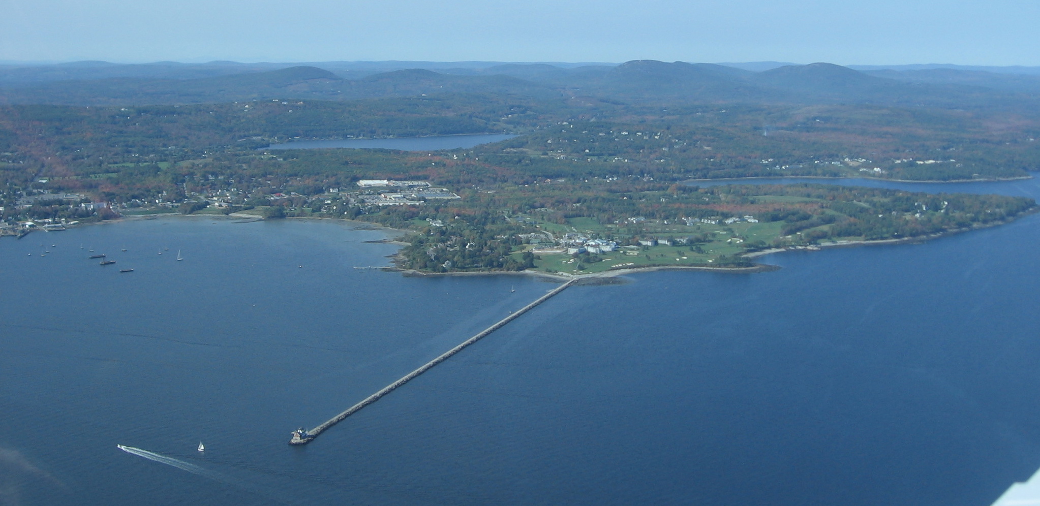 Rockland Harbors Breakwater Jetty and Lighthouse