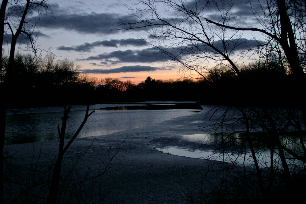 Sudbury river in winter