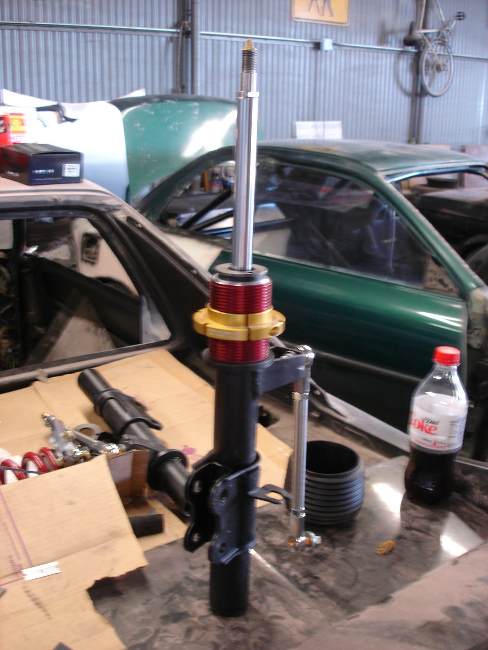 Front strut prepping for install