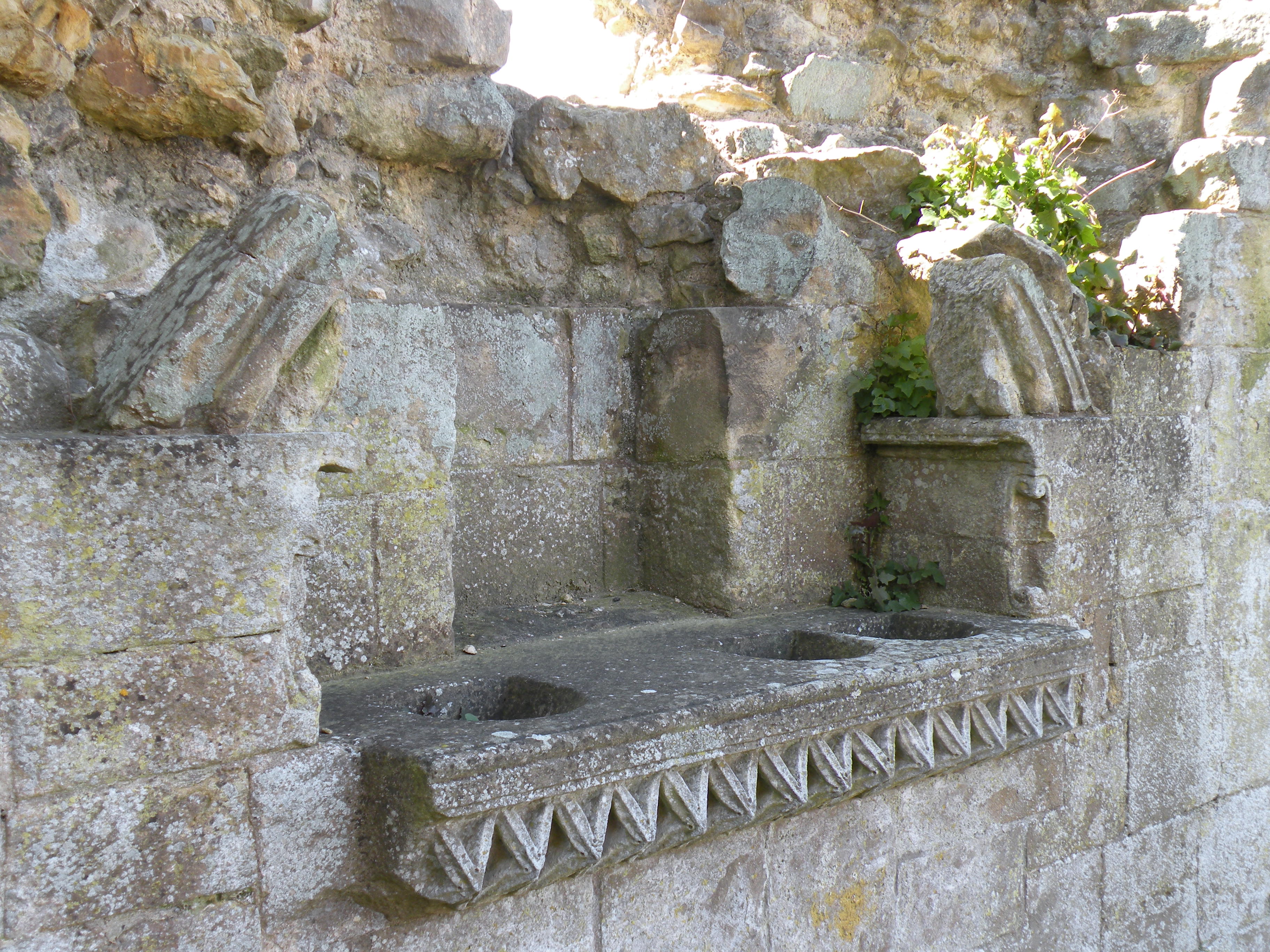 Byland Abbey Piscinas - Basins for Washing Holy Vessels