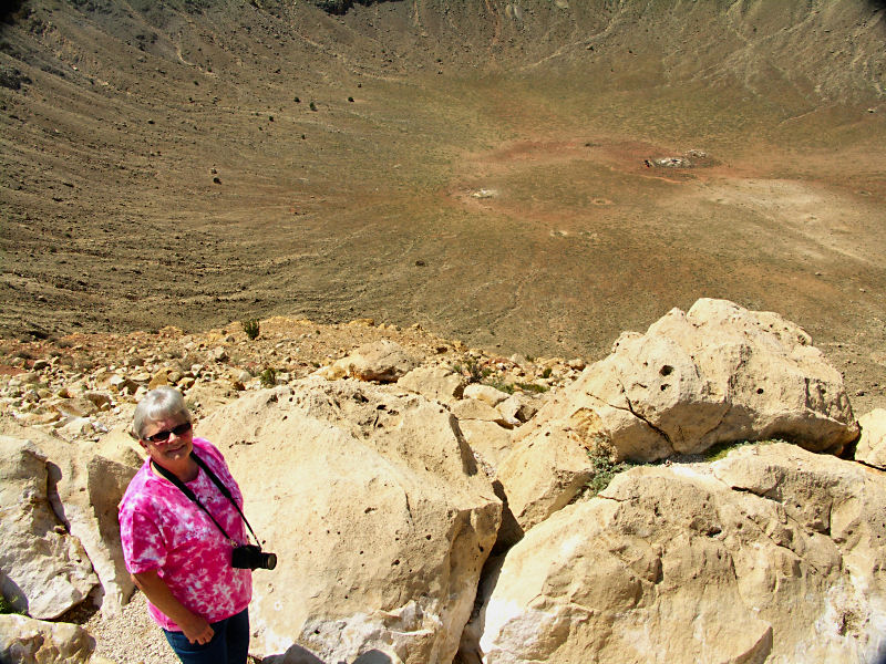 Phyllis at Meteor Crater, Az tw