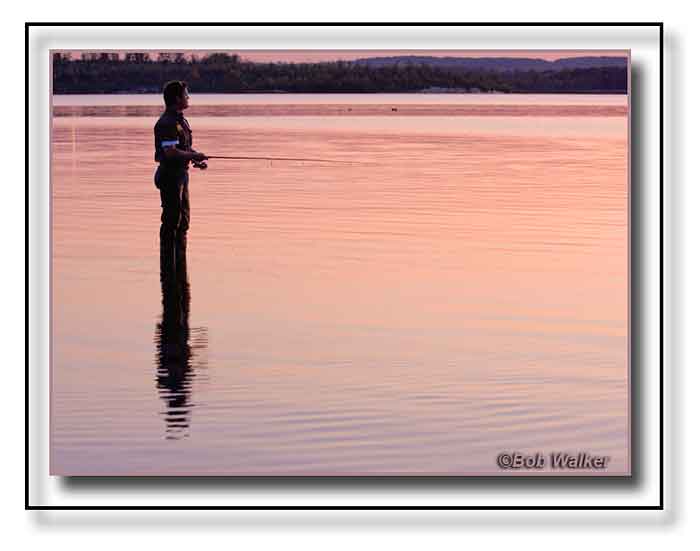 A Fisherman At Dusk