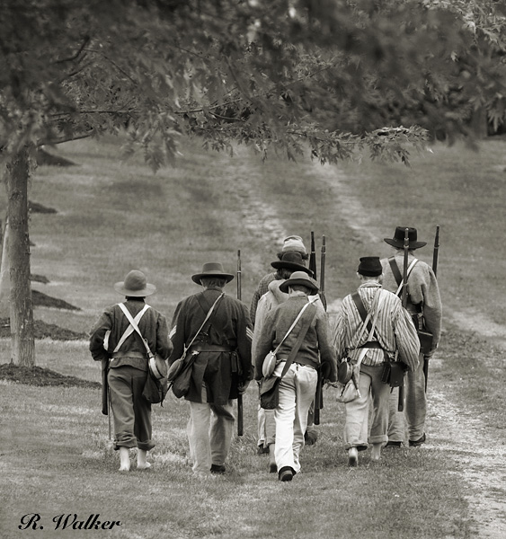 The Confederates March Off To Their Battle Position
