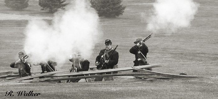 The Union Solders Return Fire