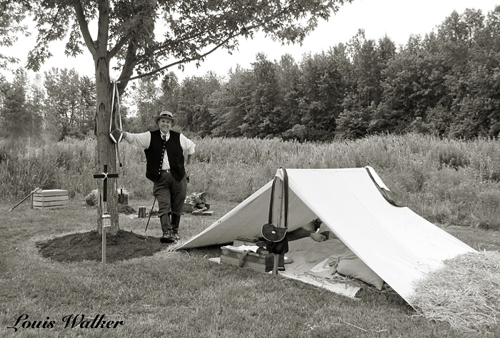Here Is Seen The Confederate Minister At His Campsite