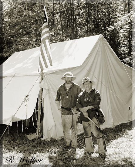 Two Mountain Men Pose For Me Outside Their Community Tent