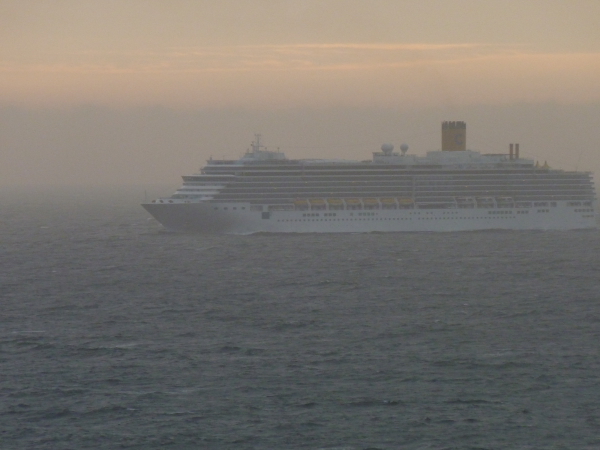 Costa Deliziosa Passing us in the Artic Ocean