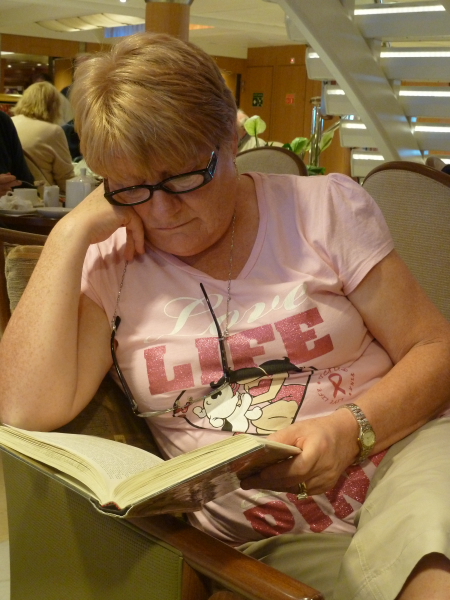 Grand Princess - Margaret reading her book