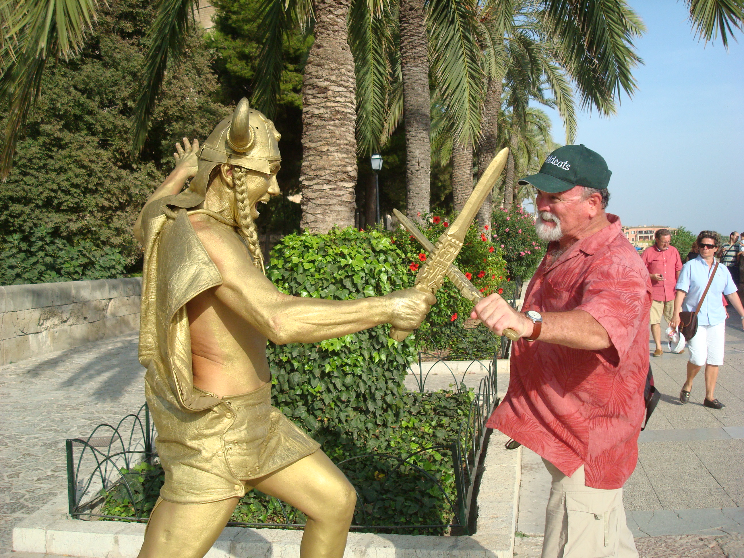 Sean fighting Spanish Warrior