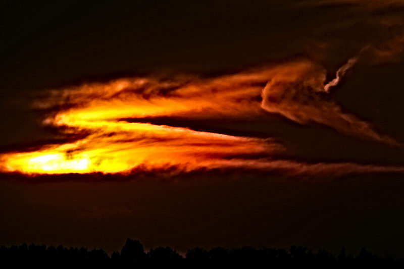 Sun is blown down by a monster.