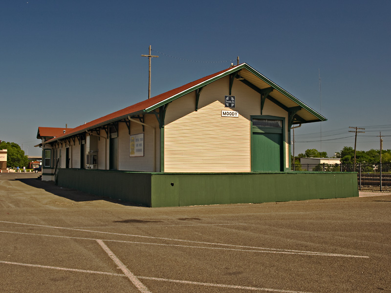 A view of the front of the Moody Station.