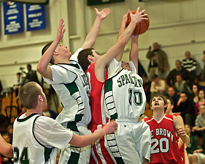 Coe Brown at Pembroke Academy Boys NHIAA basketball