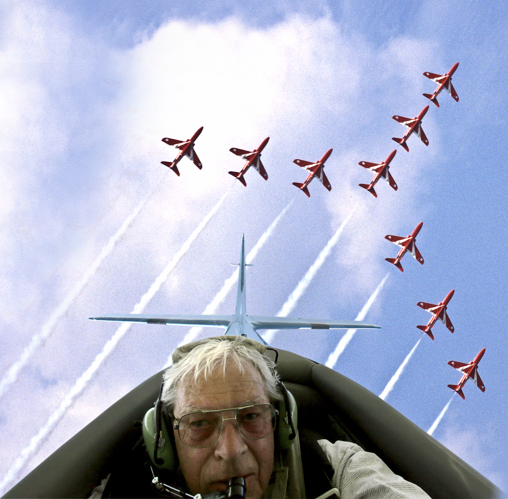 Lt Commander Ted Grant at work (photo by Ted Grant, PS by Douglas Sharp)