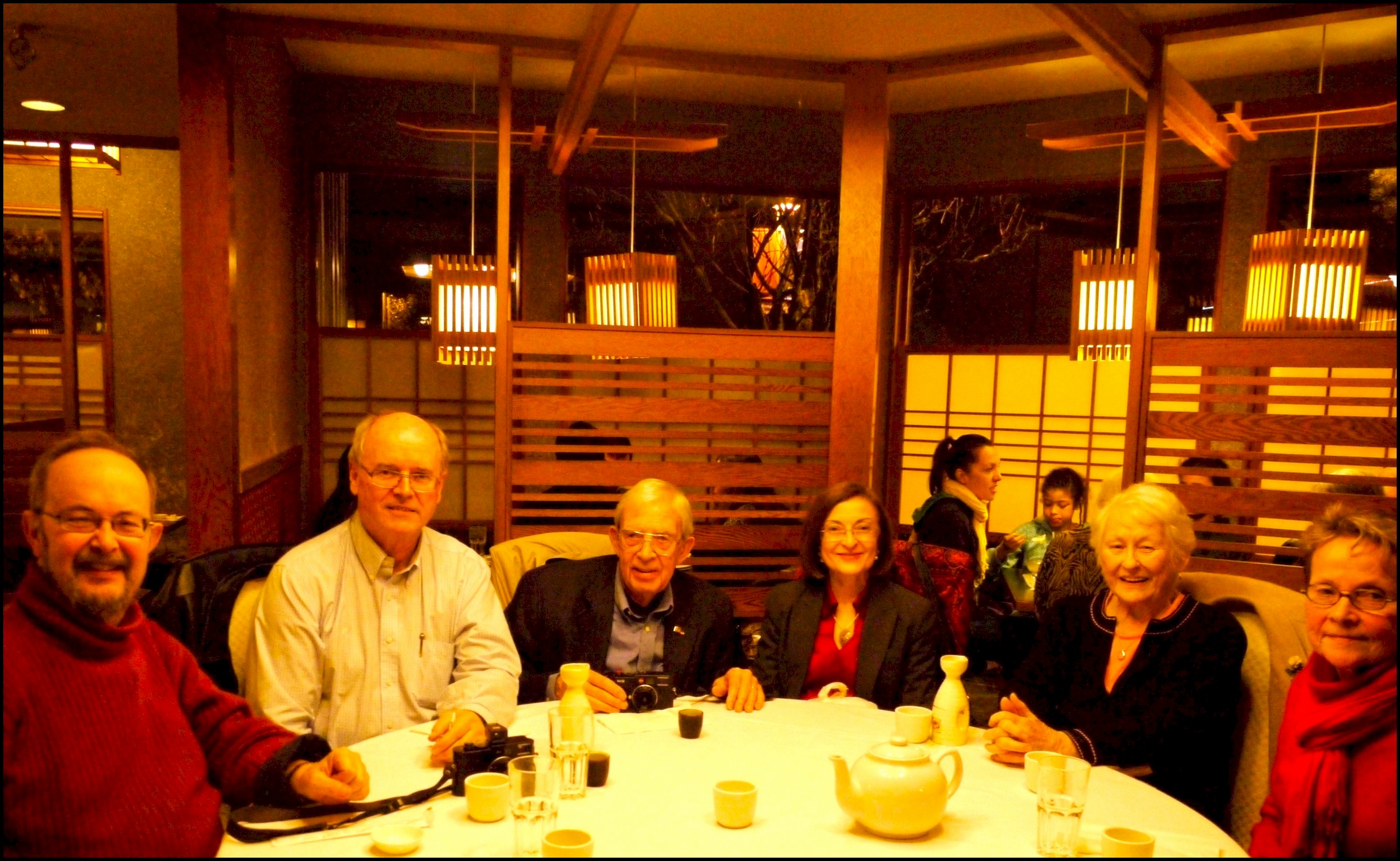 l to r  Tom Abrahamsson, Henning Wulff, Ted Grant, Tanya Wulff, Irene Grant, Tuulikki Abrahamsson