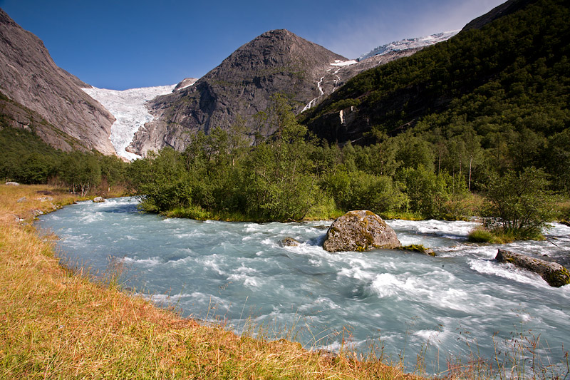 Melting Waters from the Briksdal Glacier (Briksdalsbreen)