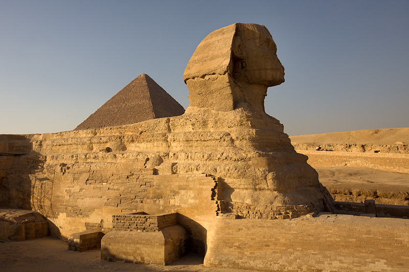 Giza: The Great Sphinx and Pyramid of Cheops