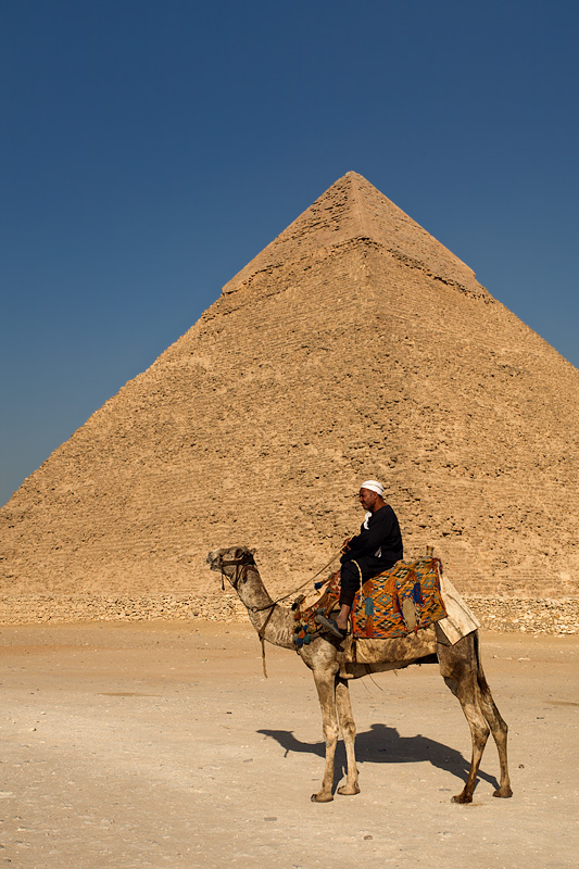 Giza: Pyramid of Khafre and Camel Driver