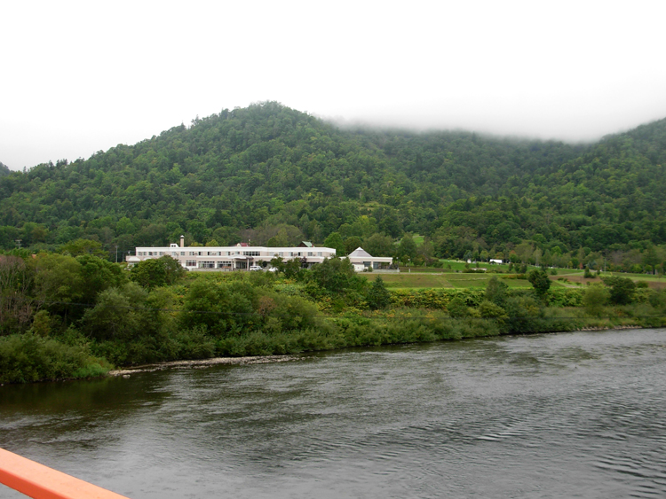 Community Structure (w/ onsen) is the only place for miles.