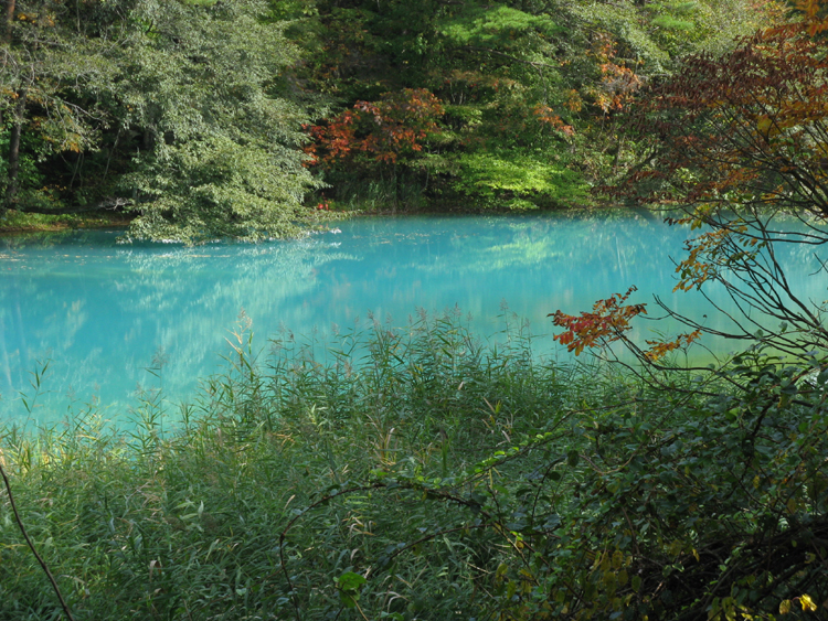 The lakes exhibit a unique color and attract many local tourist.