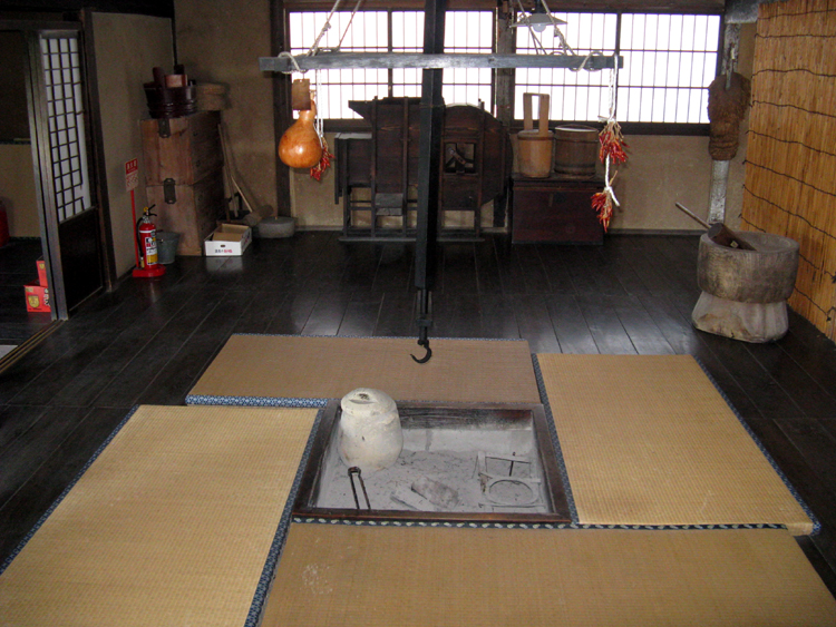 Inside the old Japanese house.