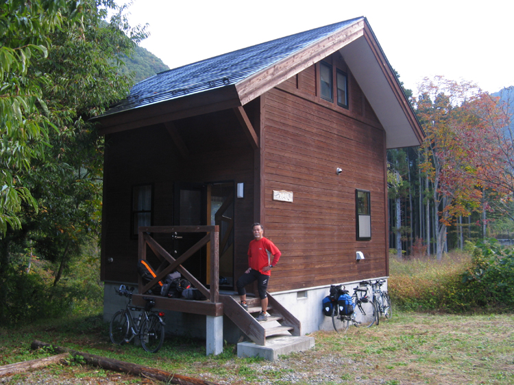 Our cabin for the night in a small mountain community.