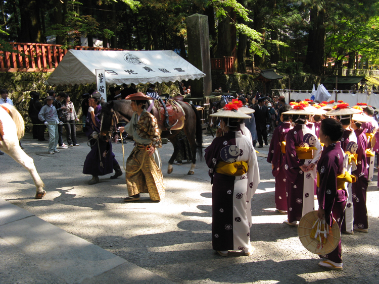 Contestants paraded through the crowds.