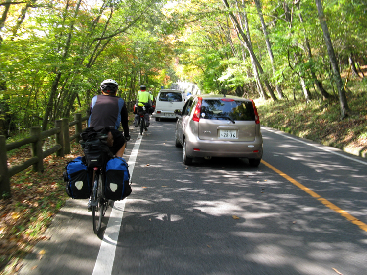 We were moving faster than the line of cars at times.